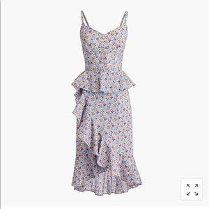 Jcrew spaghetti-strap ruffle dress (NWT)